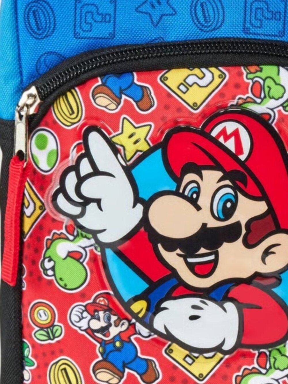 Super Mario Bros Kids Sling Bag Shoulder Backpack Red Blue NWT Small - Picture 3 of 5